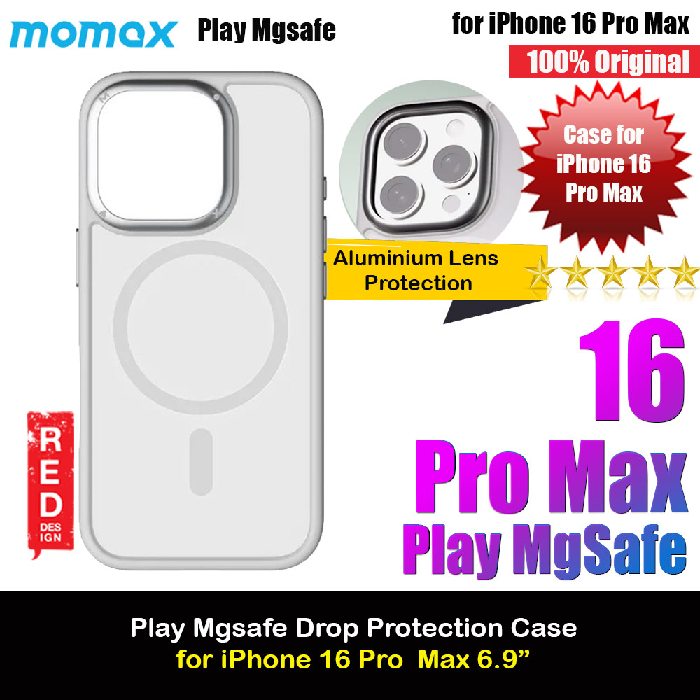 Momax CaseForm Play Magnetic Drop Protective Case for iPhone 16 Pro Max 6.9 (Matte Grey)