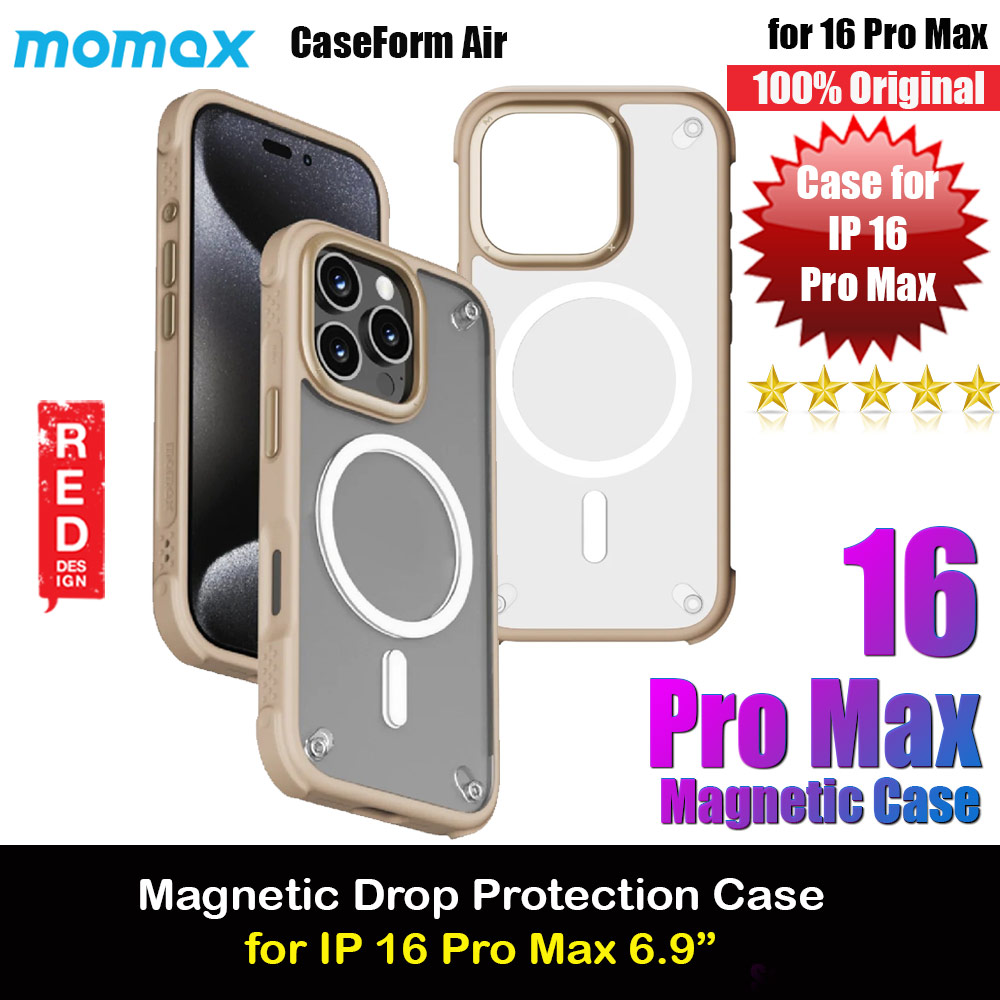 Momax CaseForm Air Magnetic Case Tough Drop Protective Case iPhone 16 Pro Max 6.9 (SandStone)