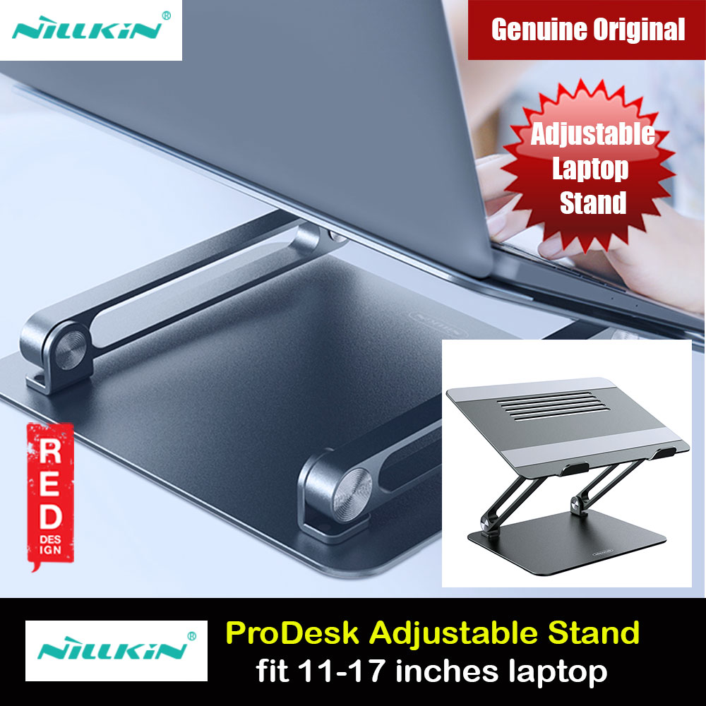 Nillkin ProDesk Adjustable Height Angle Laptop Stand Laptop Stand Aluminium Laptop Foldable Stand for Apple MacBook Pro Laptops Notebook Tablets iPad iPad Pro (Gray)