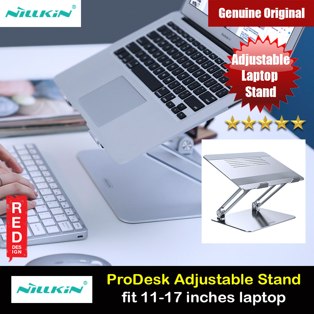 Nillkin ProDesk Adjustable Height Angle Laptop Stand Laptop Stand Aluminium Laptop Foldable Stand for Apple MacBook Pro Laptops Notebook Tablets iPad iPad Pro(Silver)