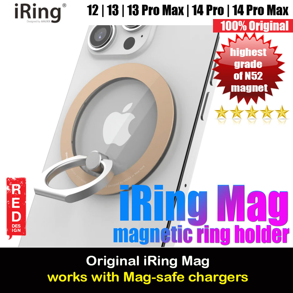 AAUXX iRing Mag Magnetic Ring Holder Phone Grip and Kickstand Stand Compatible with Magsafe (Sand Yellow)