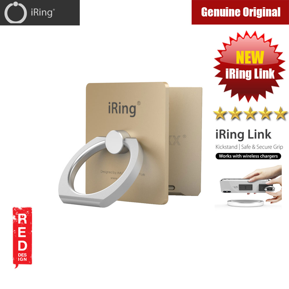 AAUXX iRing Link Universal Phone Grip and Stand Compatible with wireless charging (Champagne Gold)