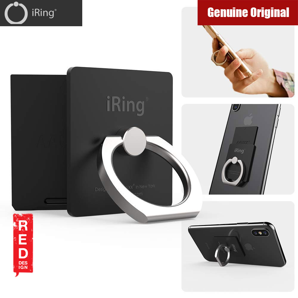 AAUXX iRing Link Universal Phone Grip and Stand Compatible with wireless charging (Matt Black)