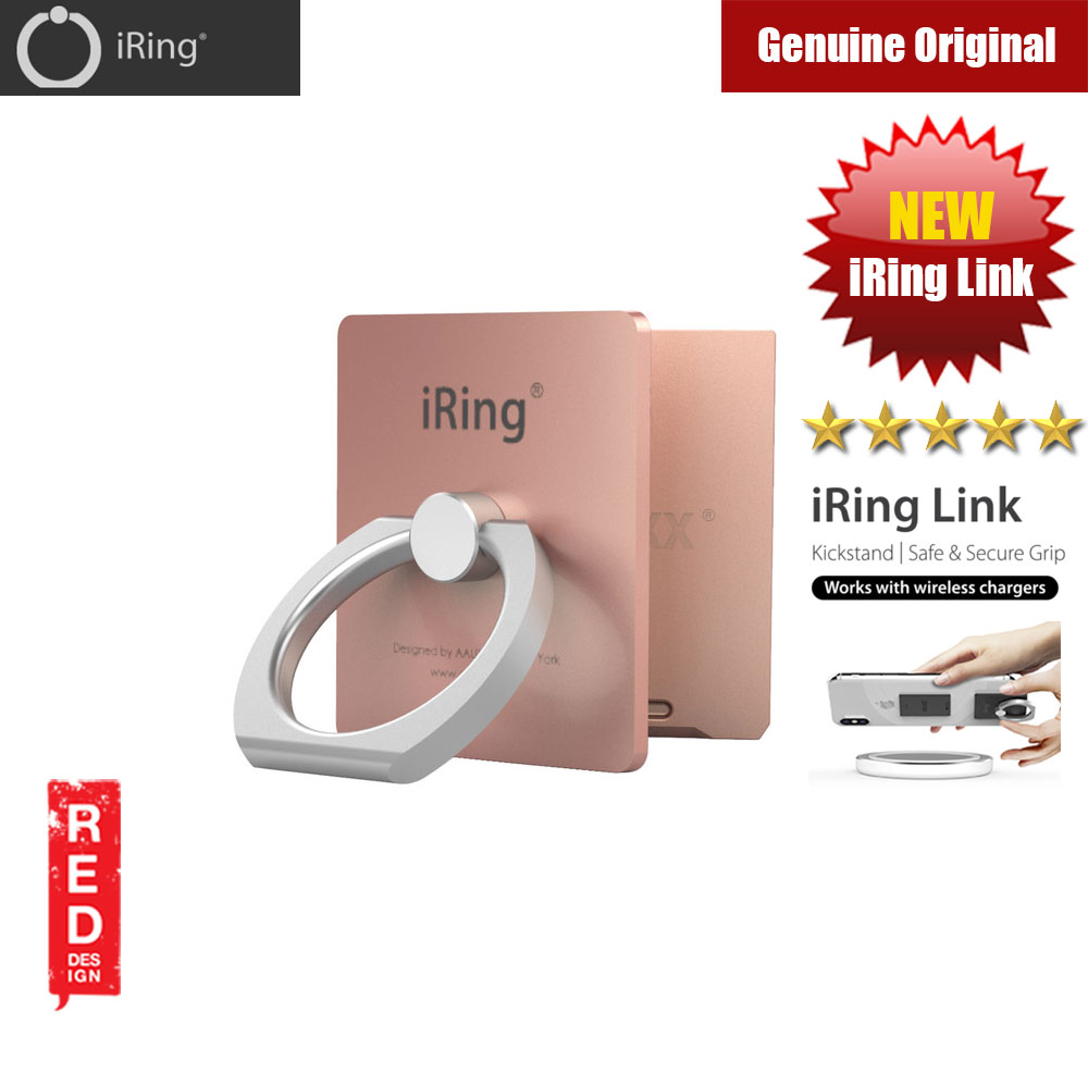 AAUXX iRing Link Universal Phone Grip and Stand Compatible with wireless charging (Rose Gold)