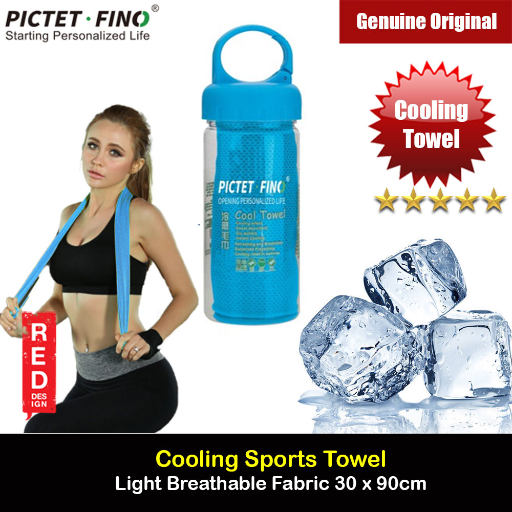 PICTETFINO Cool Towel Cooling Towel Sweat Absorbent Towel Dry Quickly Tower Instant Cooling Tower Breathable Towel Cooling Relief Towel Lightweight Towel Sports Towel Badminton Towel Jogging Towel Outdoor Indoor Towel 90cm x 30cm (Blue)
