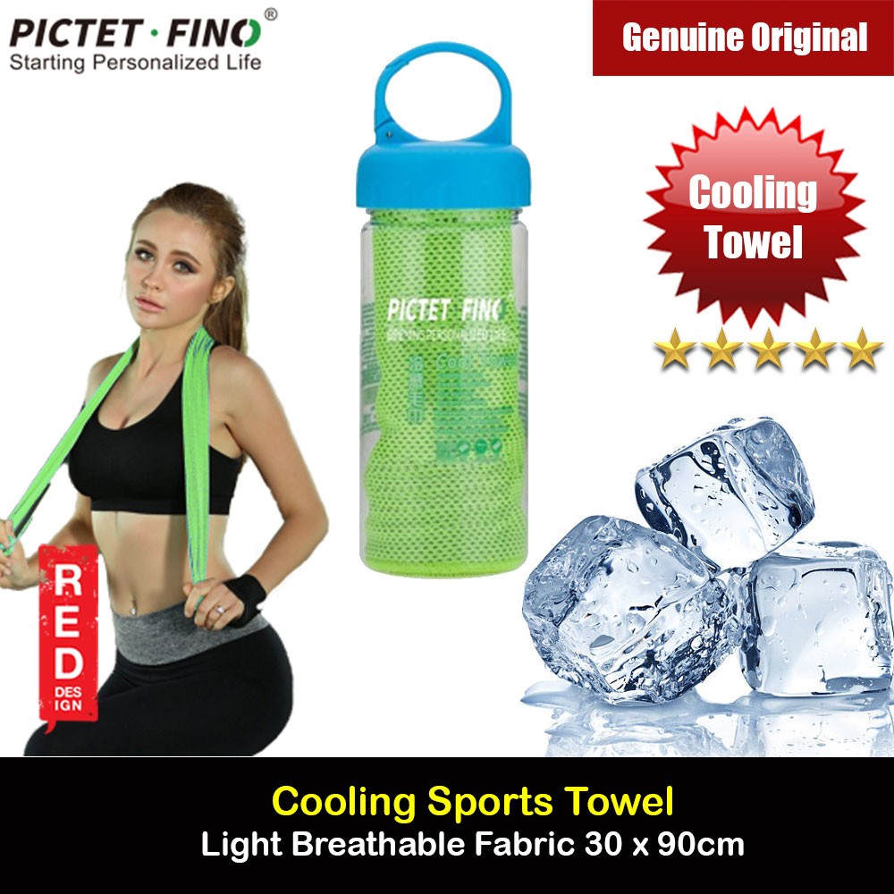 PICTETFINO Cool Towel Cooling Towel Sweat Absorbent Towel Dry Quickly Tower Instant Cooling Tower Breathable Towel Cooling Relief Towel Lightweight Towel Sports Towel Badminton Towel Jogging Towel Outdoor Indoor Towel 90cm x 30cm (Green)