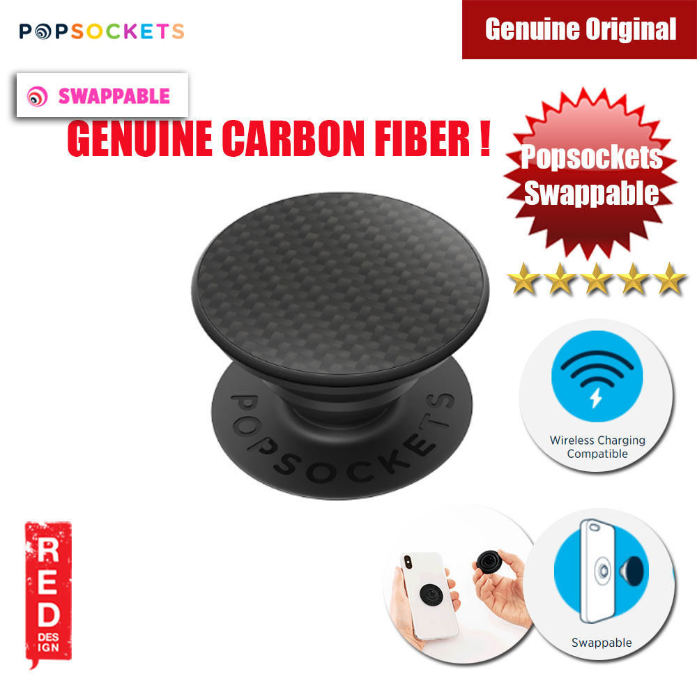 Popsockets PopGrip Swappable Premium Collection (Genuine Carbon Fiber)