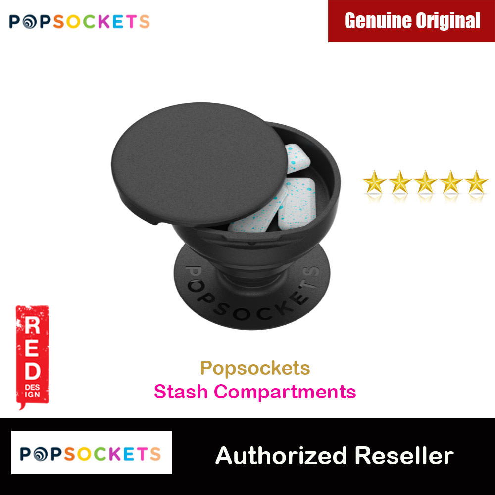 Popsockets PopGrip Stash Compartments for Gum Pills（Black)