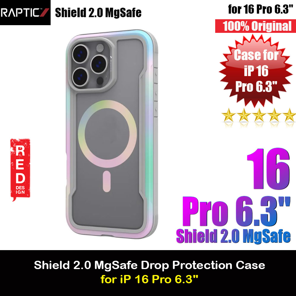 Raptic Shield 2.0 MgSafe Magnetic Compatible Drop Protection Case for iPhone 16 Pro 6.3 (Quartz)