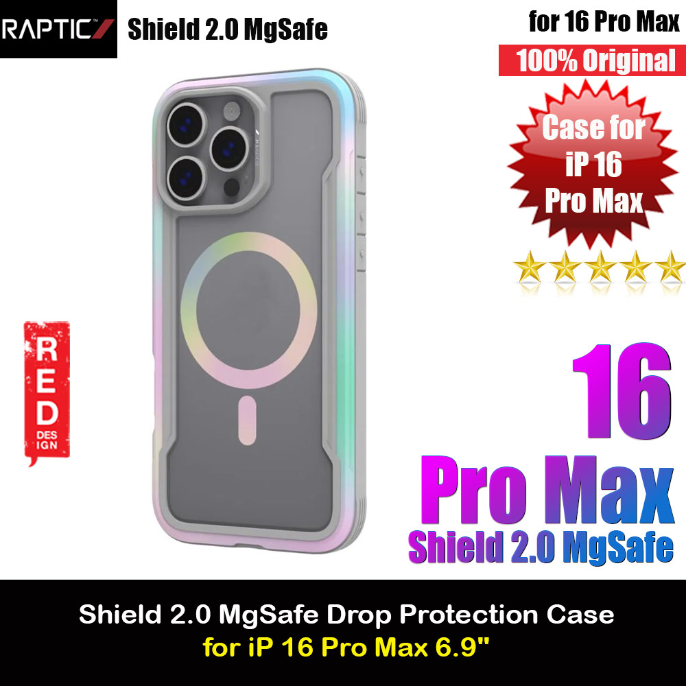 Raptic Shield 2.0 MgSafe Magnetic Compatible Drop Protection Case for iPhone 16 Pro Max 6.9 (Quartz)