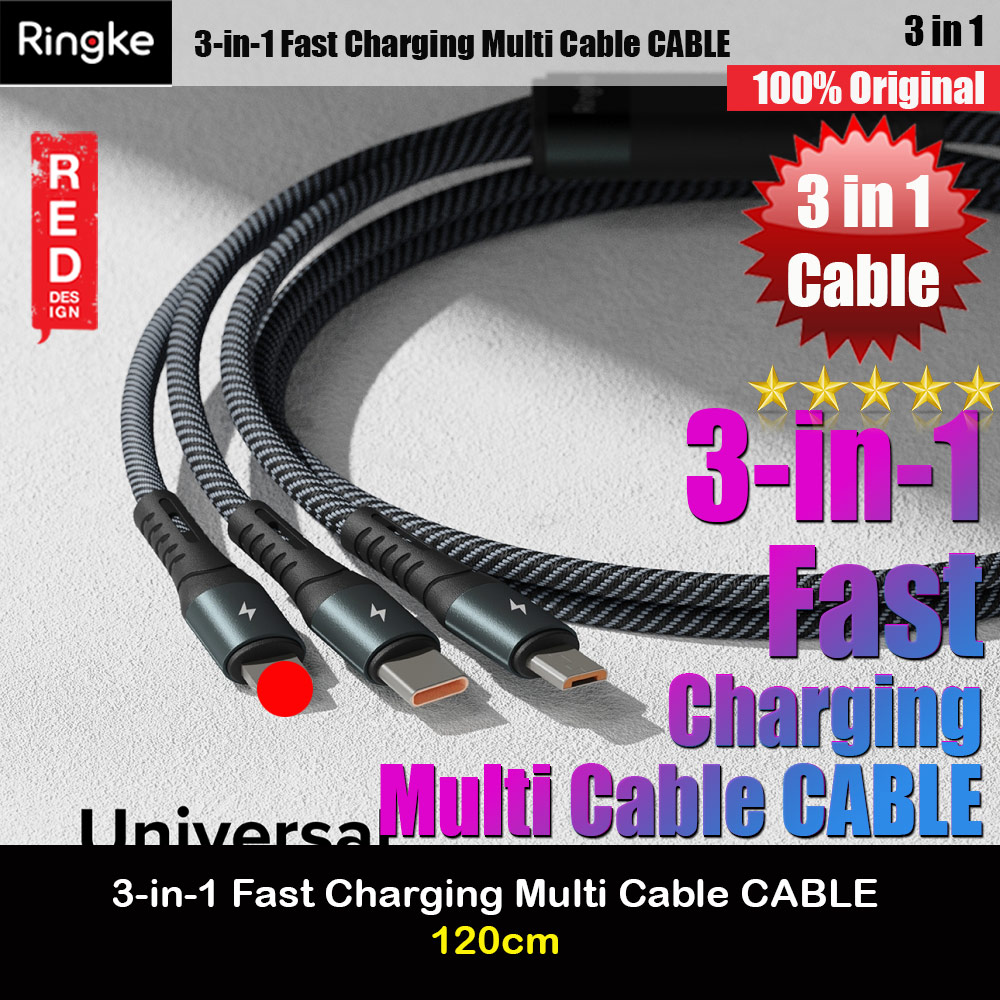 Ringke Universal 3 in 1 Fast Charging Multi Cable (120cm)
