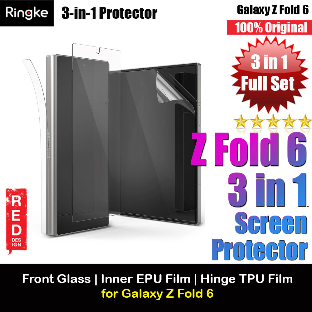 Ringke Front Inner Hinge 3 in 1 Full Set Screen Protector for Samsung Galaxy Z Fold 6 (2pcs Pack)