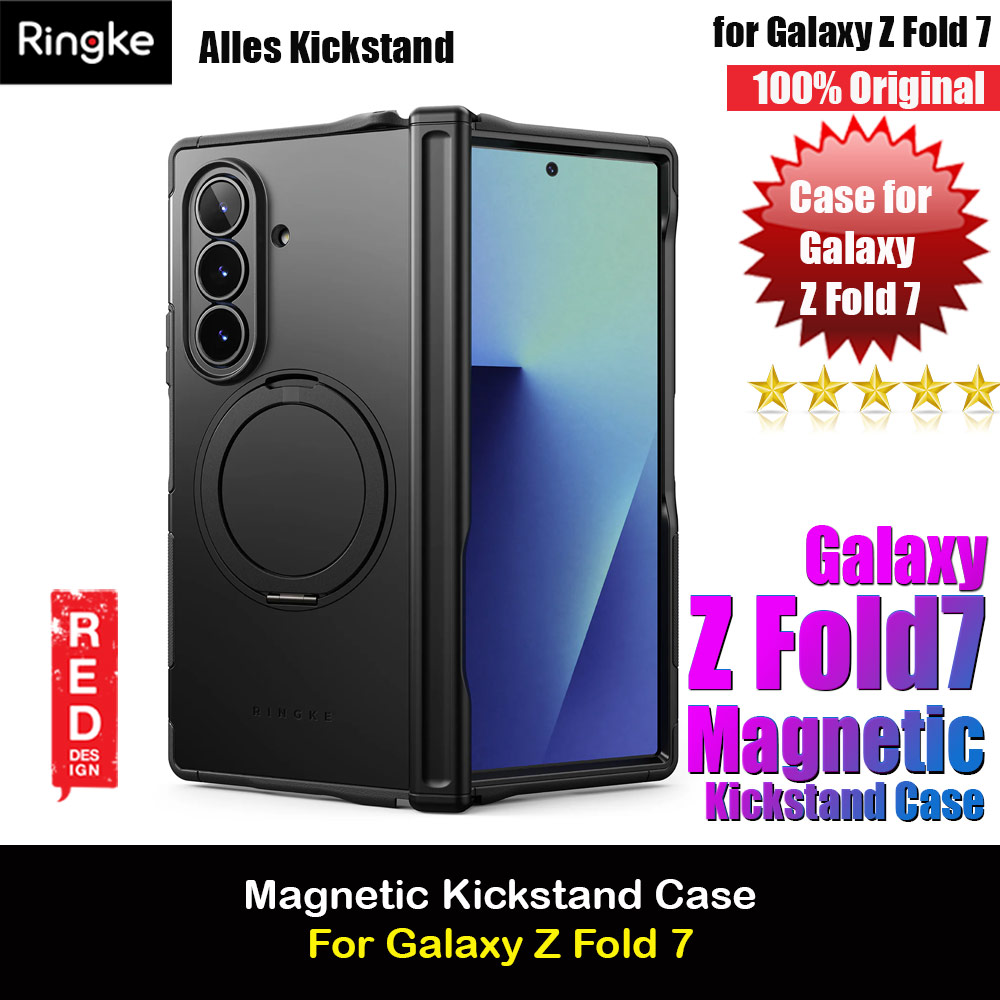 Ringke Alles Magnetic Kickstand Protection Case for Samsung Galaxy Z Fold 7 (Black)