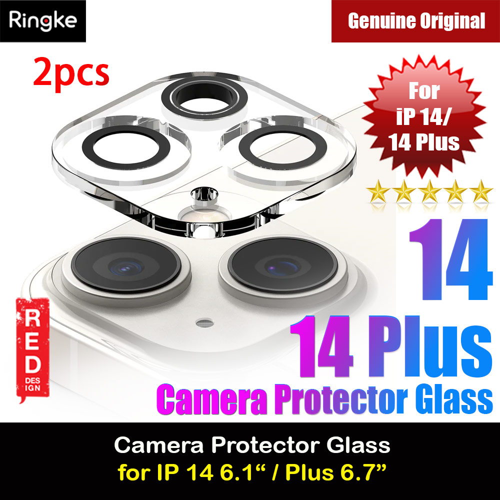 Ringke Camera Lens Glass Protector for Apple iPhone 14 Plus 6.7 iPhone 14 6.1 (Clear)