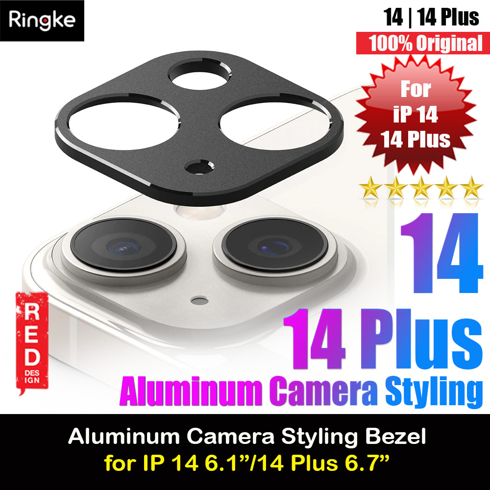 Ringke Camera Styling Aluminum Bezel for Apple iPhone 14 Plus 6.7 iPhone 14 6.1 (Black)
