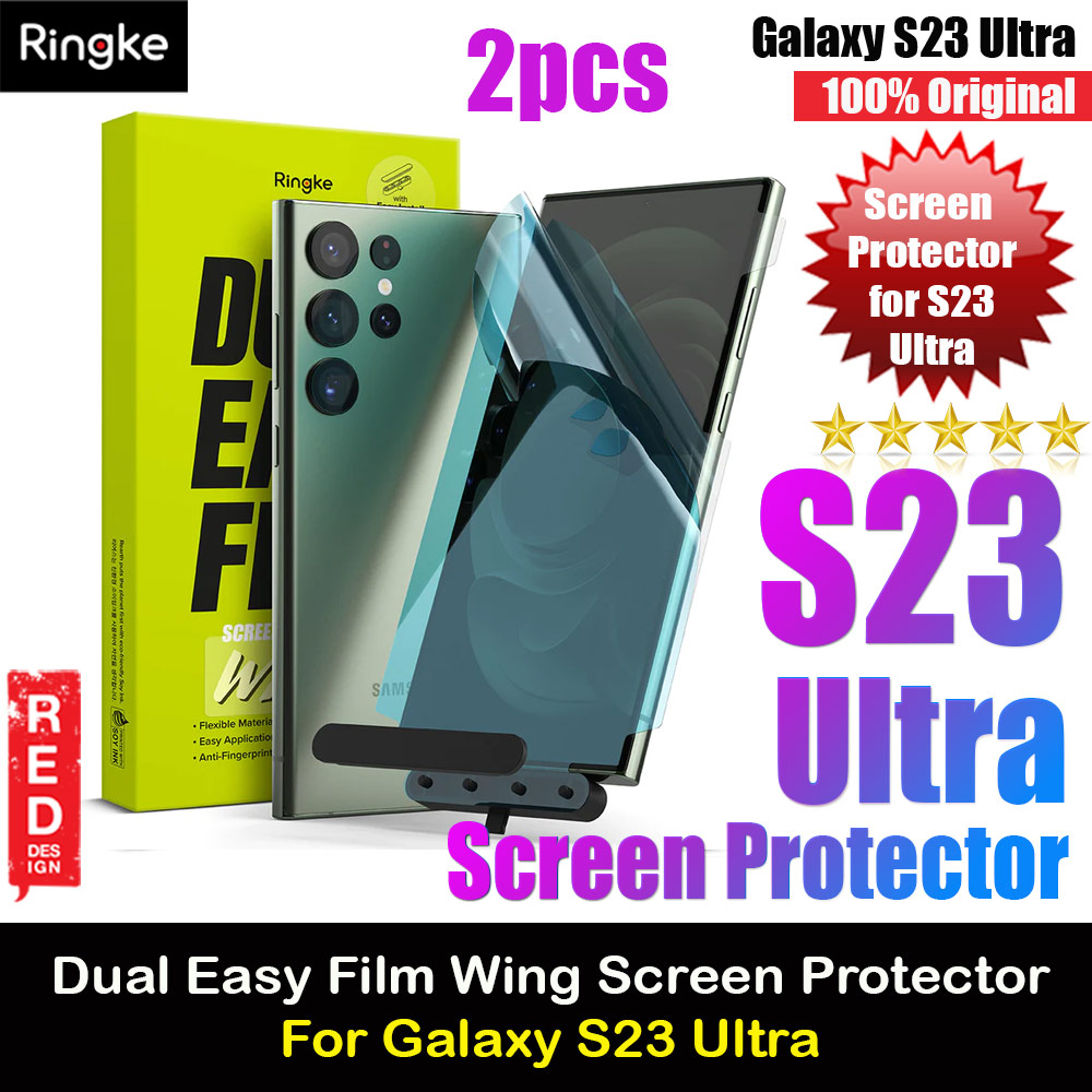 Ringke Screen Protector Dual Easy Film Wing for Samsung Galaxy S23 Ultra (2 Pack)