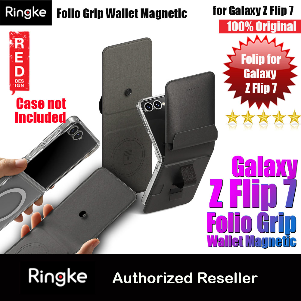 Ringke Folio Grip Wallet Magnetic for Samsung Galaxy Z Flip 7 (Black)