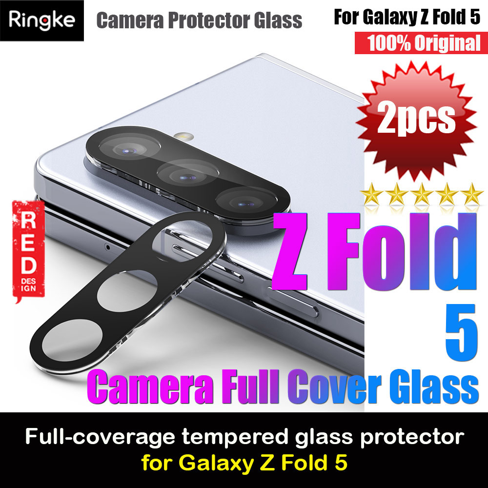 Ringke Full Cover Tempered Glass Camera Lens Protector Glass for Samsung Galaxy Z Fold 5 (2pcs Pack)