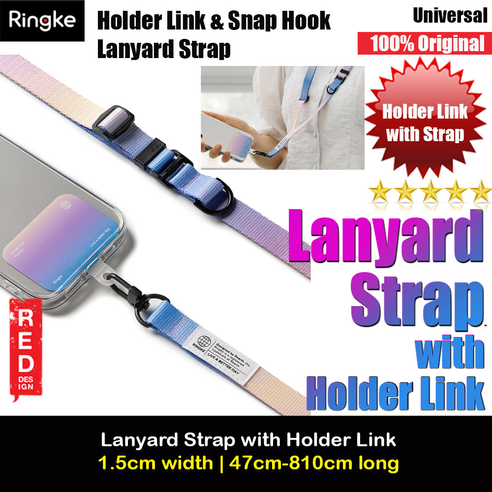 Ringke Adjustable Shoulder Holder Link Snap Hook Lanyard Crossbody Phone Strap for Phone case (AURORA)