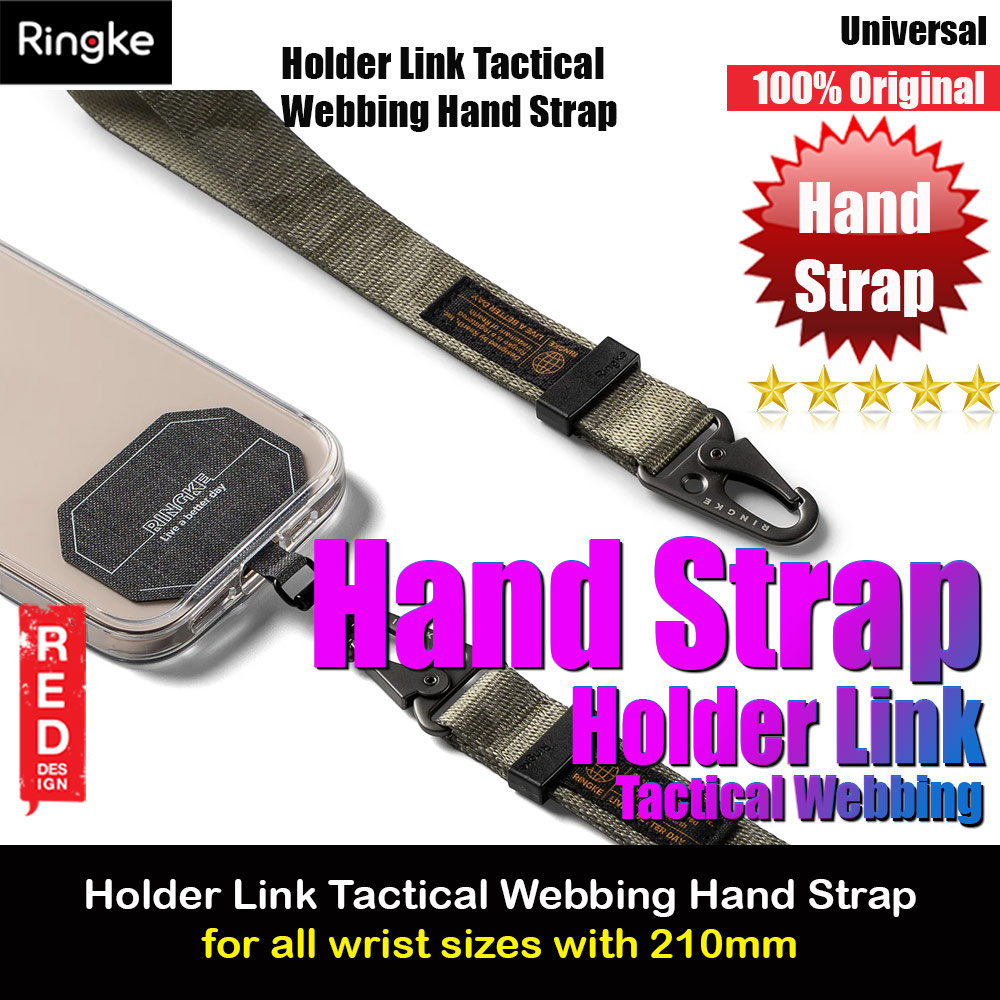 Ringke Hand Strap Tough All Purpose Heavy Duty Tactical Carabiner Clasp for Smartphone (Camo Sand)