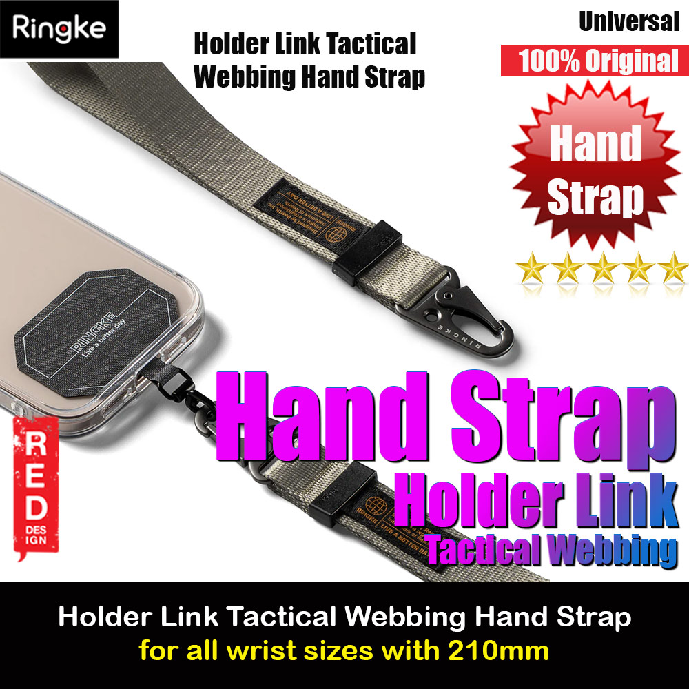 Ringke Hand Strap Tough All Purpose Heavy Duty Tactical Carabiner Clasp for Smartphone (Warm Gray)