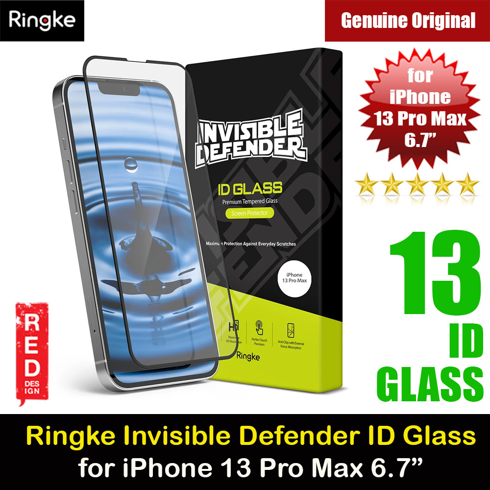 Ringke Invisible Defender Glass Tempered Glass Screen Protector for Apple iPhone 13 Pro Max 6.7 (Clear)