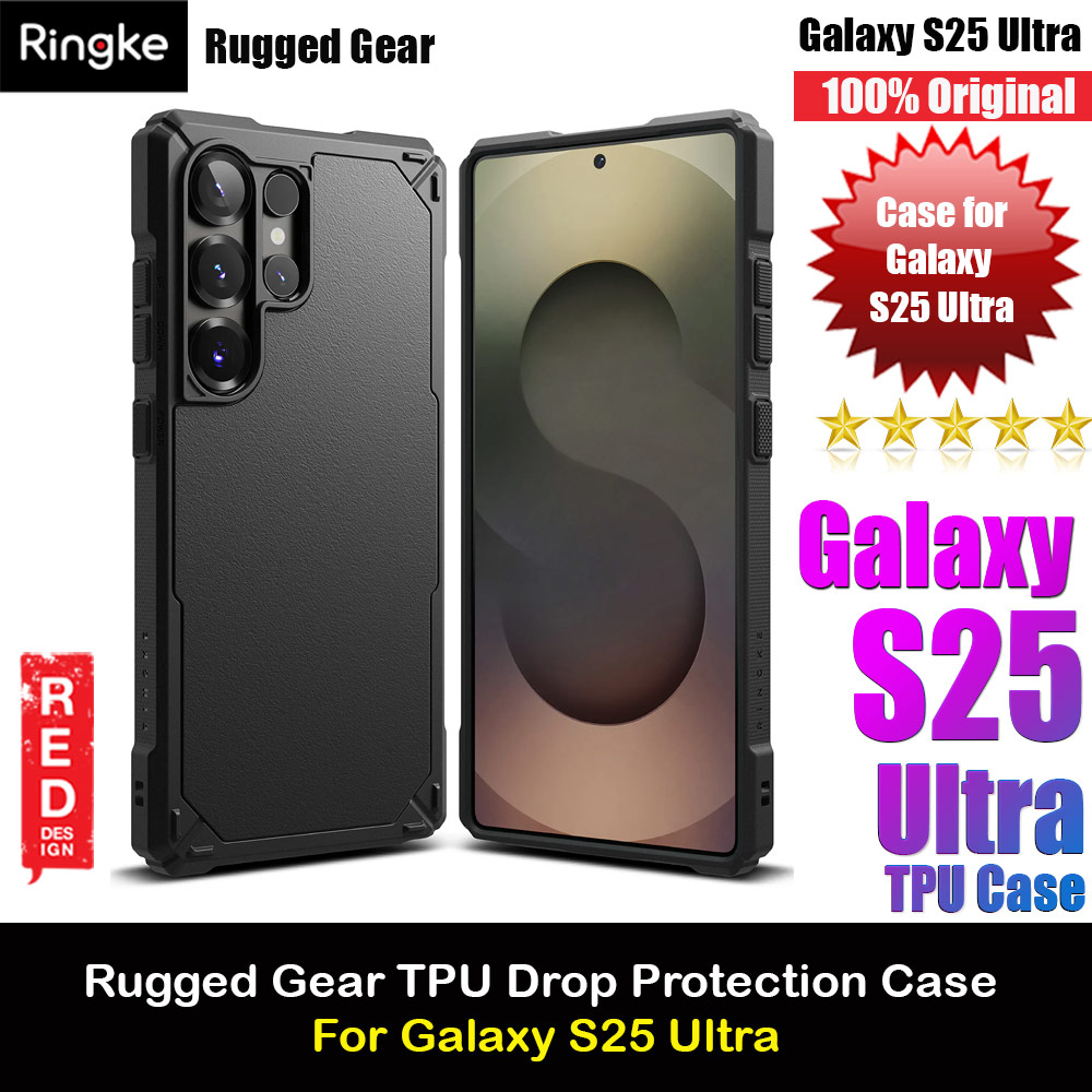 Ringke Rugged Gear TPU Protection Case for Samsung Galaxy S25 Ultra (Black)