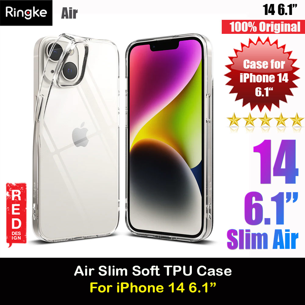 Ringke Air Slim Thin Soft TPU Case for Apple iPhone 14 6.1 (Clear)