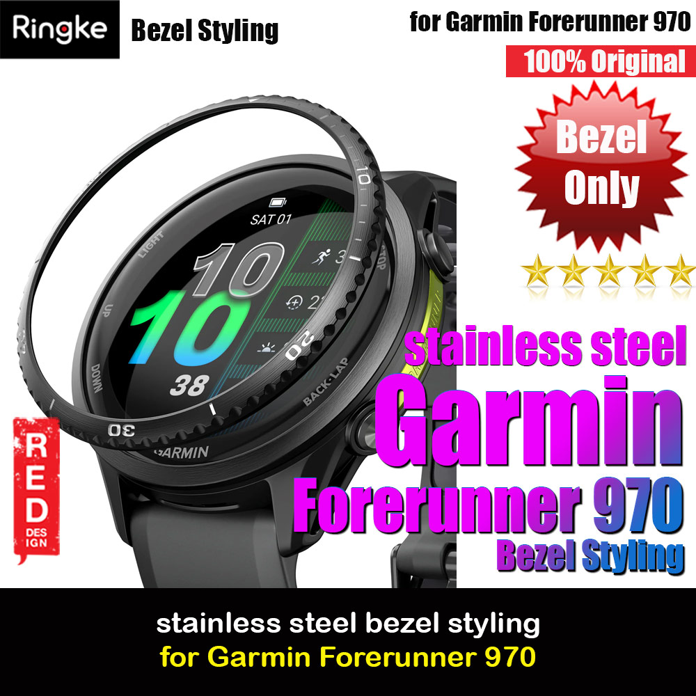 Ringke Slim and Lightweight Design Stainless Steel Bezel for Garmin Forerunner 970 (RG02)