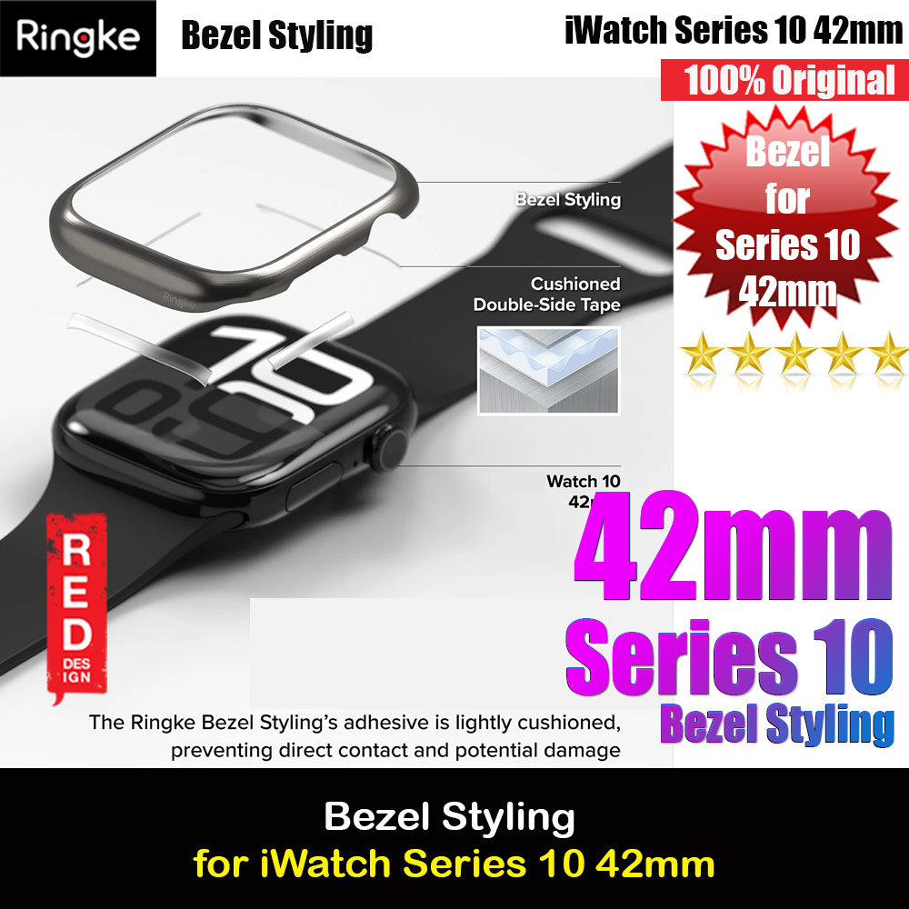 Ringke Slim and Lightweight Design Stainless Steel Bezel  for Apple Watch Series 10 42mm (Graphite)