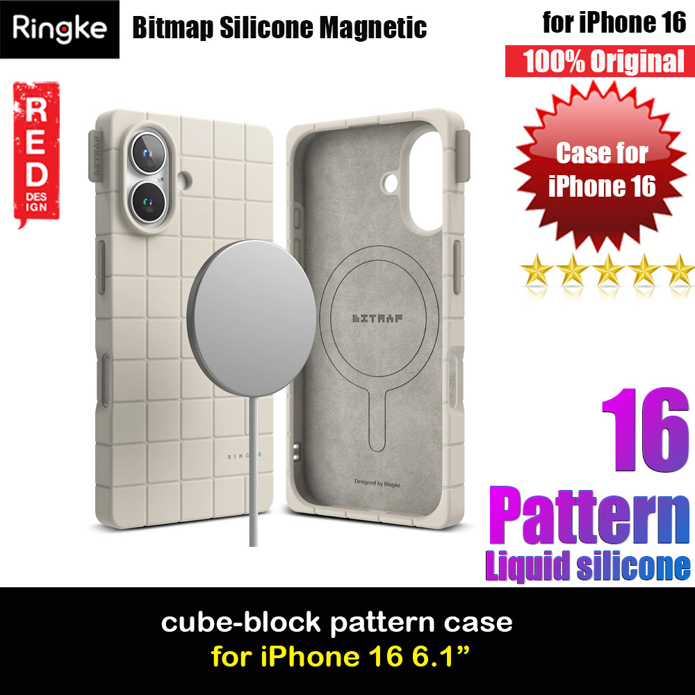 Ringke Bitmap Magnetic Pattern Drop Protection Case for iPhone 16 6.1 (Stone)