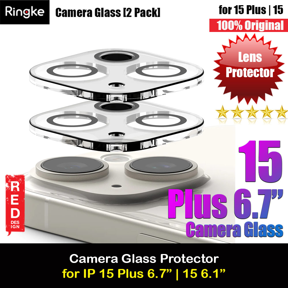 Ringke Camera Glass Protector for 15 Plus iPhone 15 (Clear)