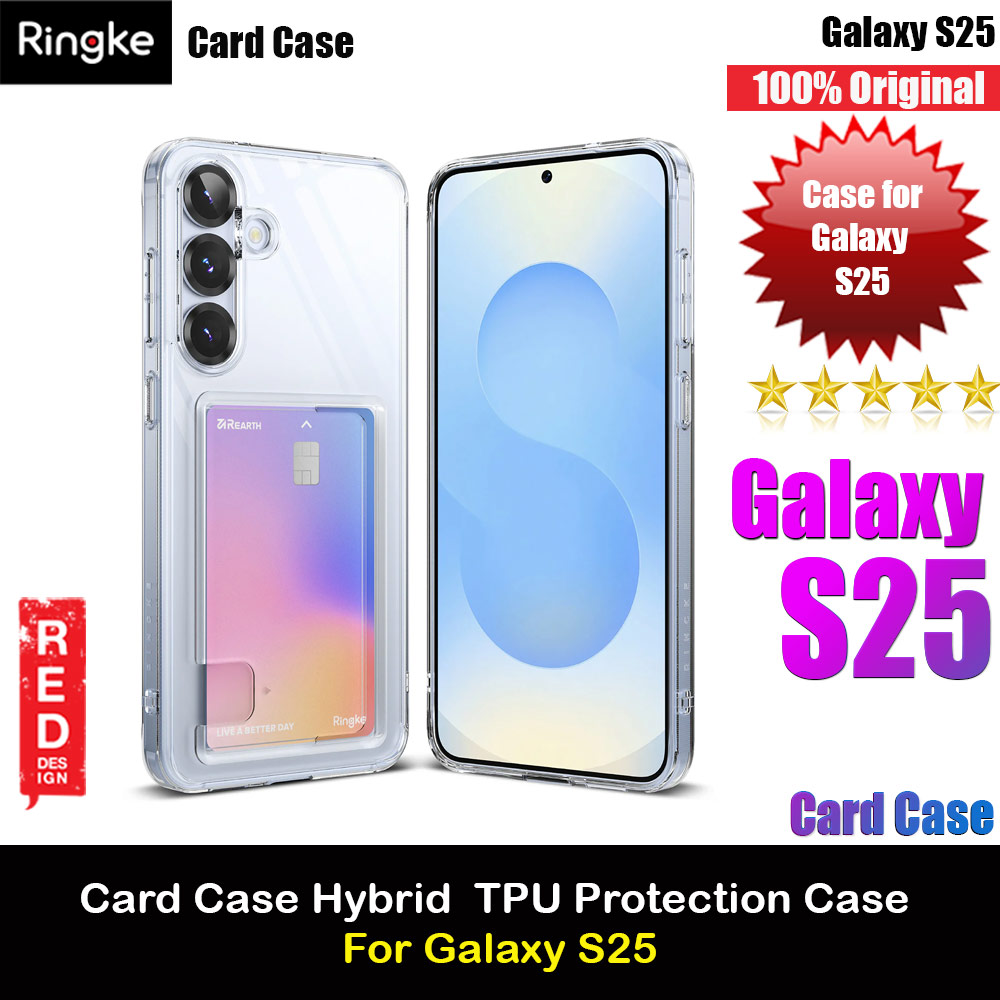 Ringke Fusion Card Holder Storage Transparent Protection Case for Samsung Galaxy S25 (Clear)