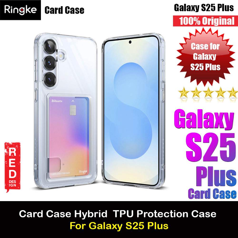 Ringke Fusion Card Holder Storage Transparent Protection Case for Samsung Galaxy S25 Plus (Clear)