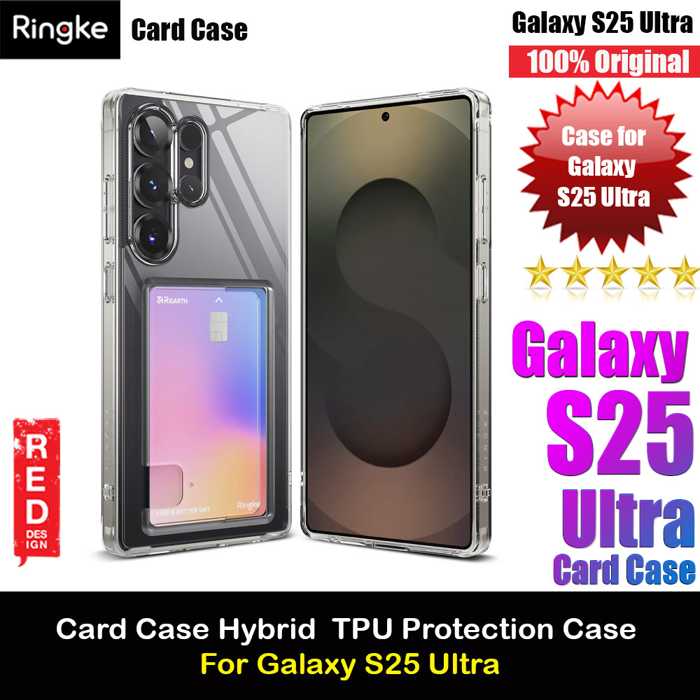 Ringke Fusion Card Holder Storage Transparent Protection Case for Samsung Galaxy S25 Ultra (Clear)