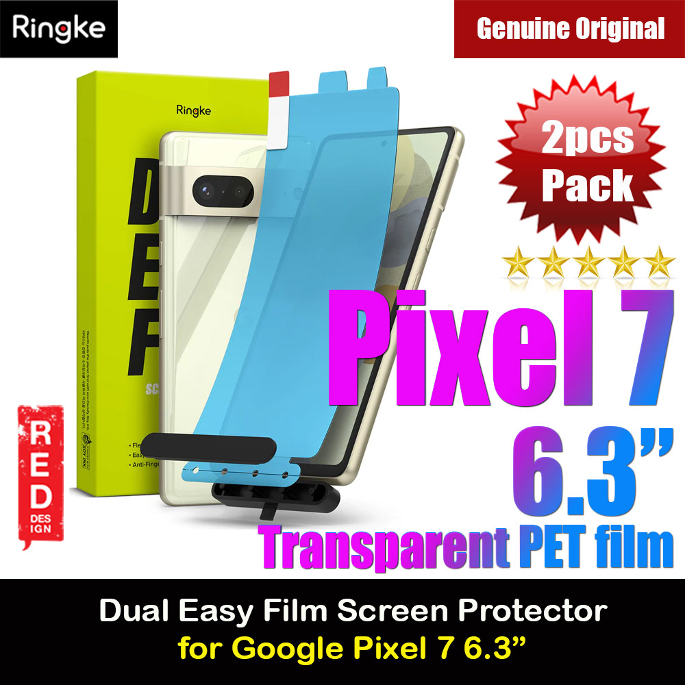 Ringke Dual Easy Film Transparent PET Film Soft Screen Protector with Installation Jig for Google Pixel 7 (Clear 2pcs Pack)