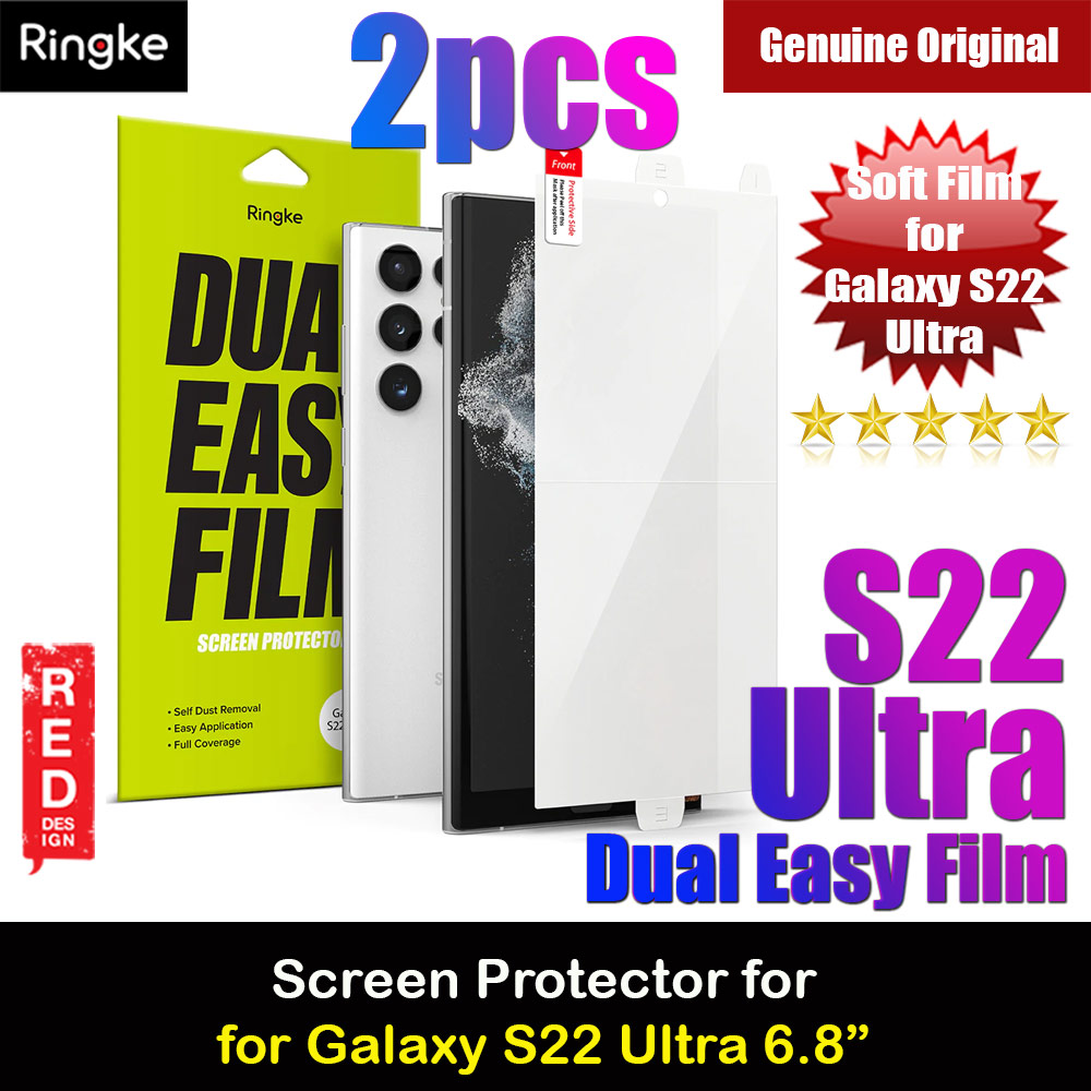 Ringke Dual Easy Film Screen Protector for Samsung Galaxy S22 Ultra 6.8 (2pcs)