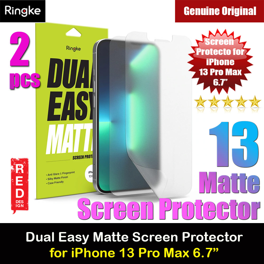 Ringke Dual Easy Film Matte Screen Protector for Apple iPhone 13 Pro Max 6.7 (Matte 2pcs)