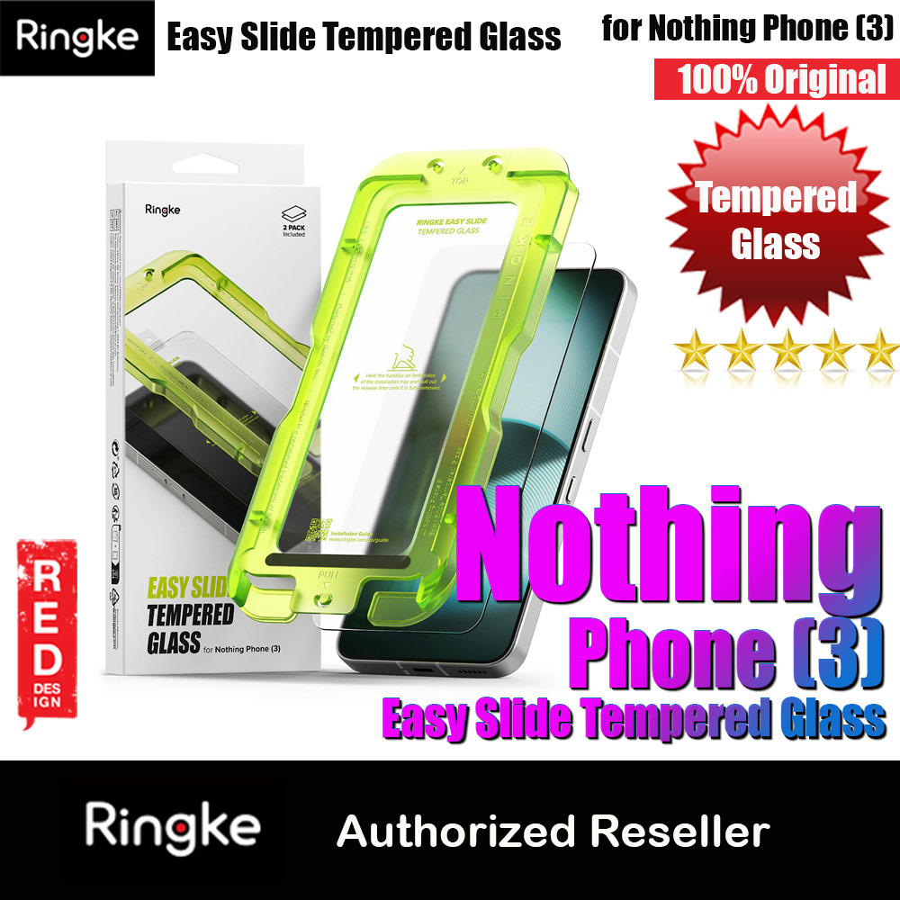 Ringke Easy Slide Tempered Glass Screen Protector for Nothing Phone 3 (Clear) 2pcs