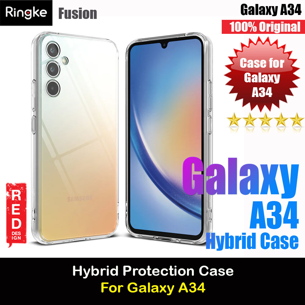 Ringke Fusion Transparent Protection Case for Samsung Galaxy A34 5G (Clear)