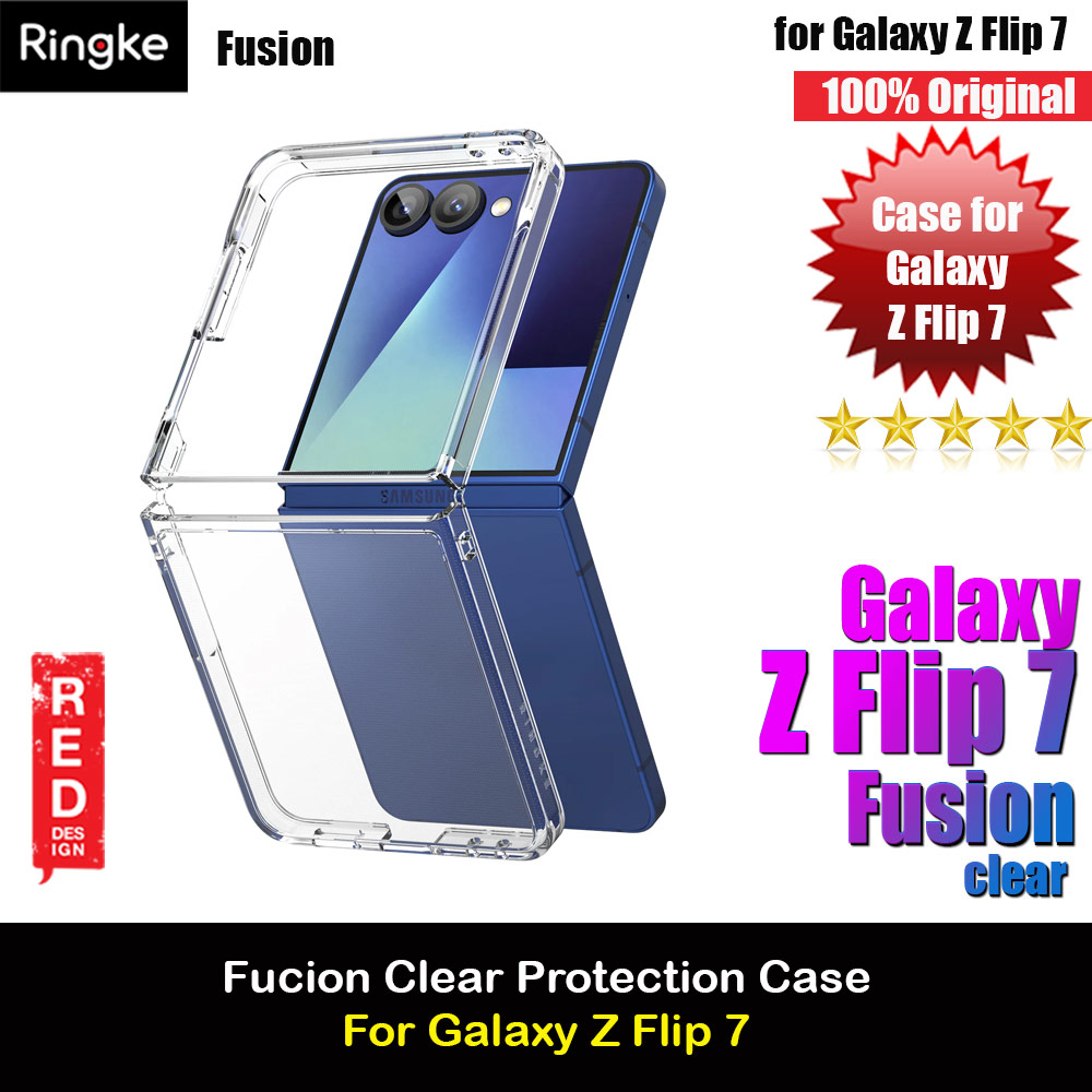 Ringke Fusion Protection Case with Strap Hole for Samsung Galaxy Z Flip 7 (Clear)