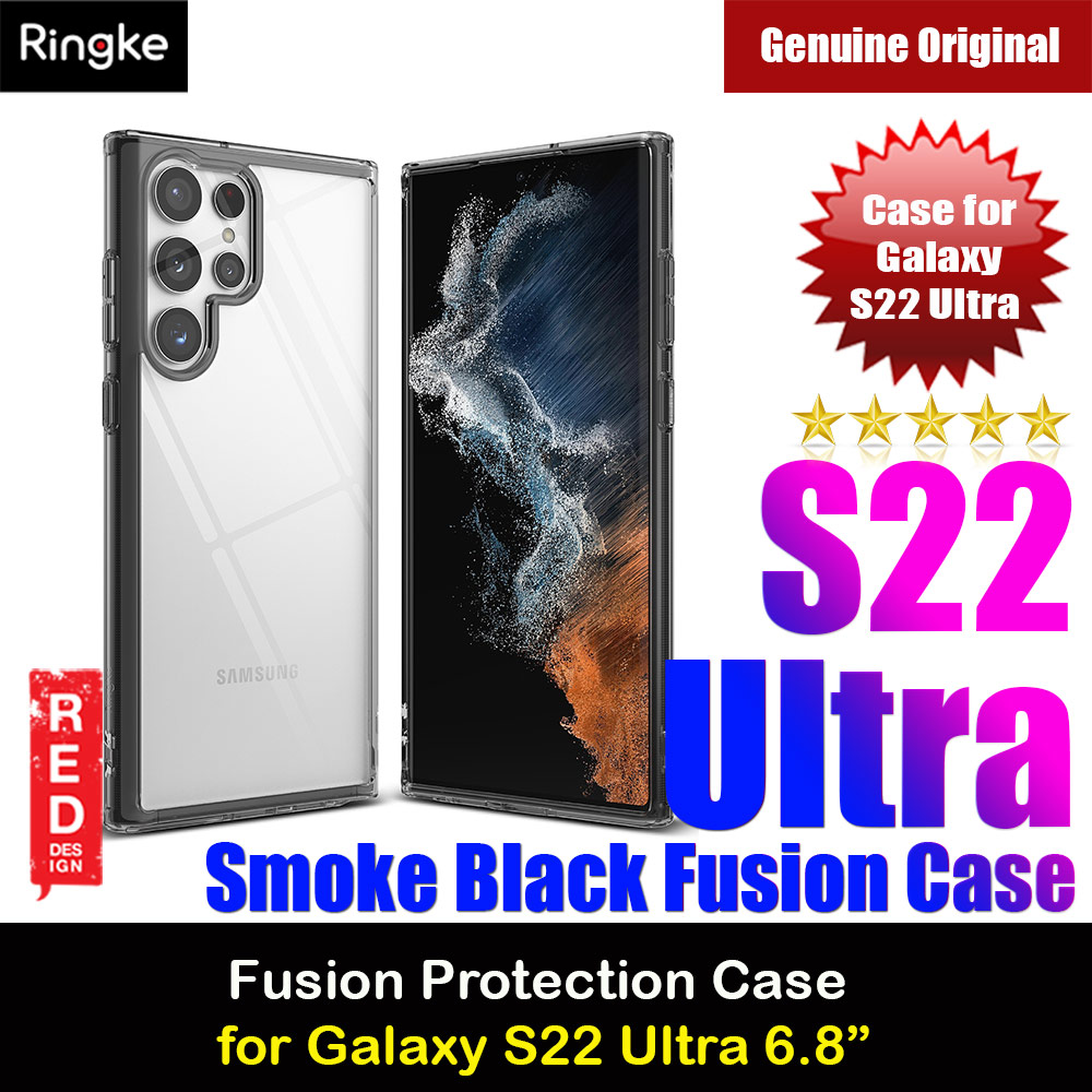 Ringke Fusion Protection Case for Samsung Galaxy S22 Ultra 6.8 (Smoke Black)
