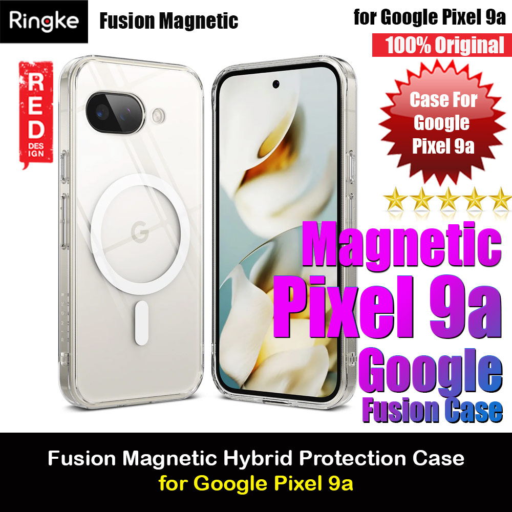 Ringke Fusion Magnetic Clear Drop Drop Protection Case for Google Pixel 9a (Clear)
