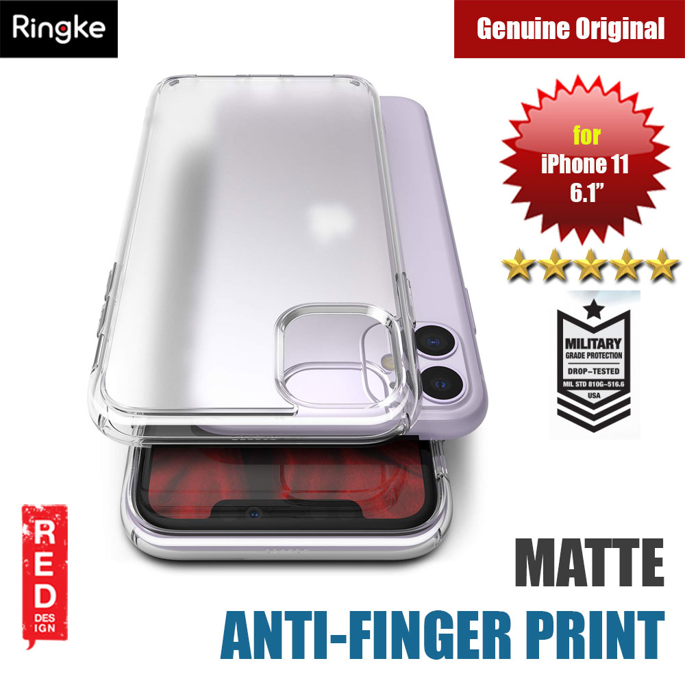 Ringke Fusion Matte Anti Fingerprint Extreme Tough Protection for Apple iPhone 11 6.1 (Matte Clear)