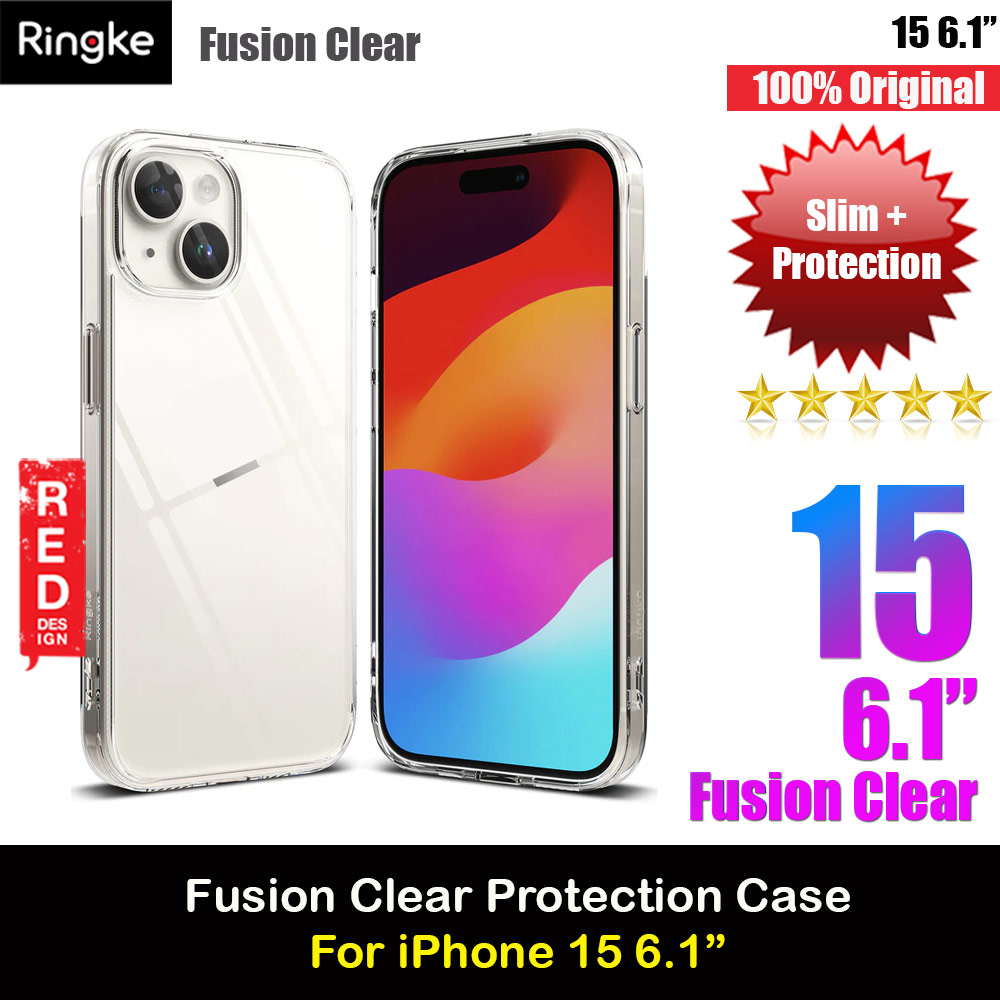 Ringke Fusion Slim Drop Protection Case for Apple iPhone 15 6.1 (Clear)