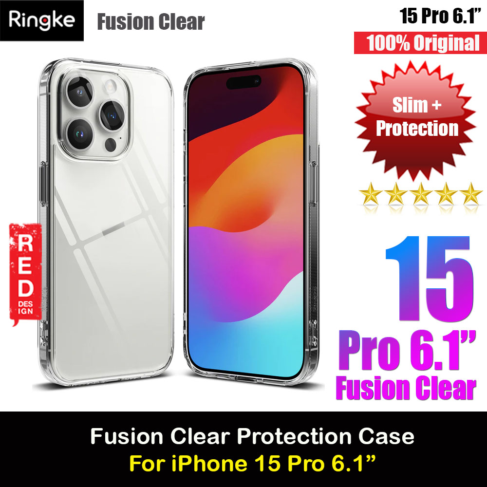 Ringke Fusion Slim Drop Protection Case for Apple iPhone 15 Pro 6.1 (Clear)