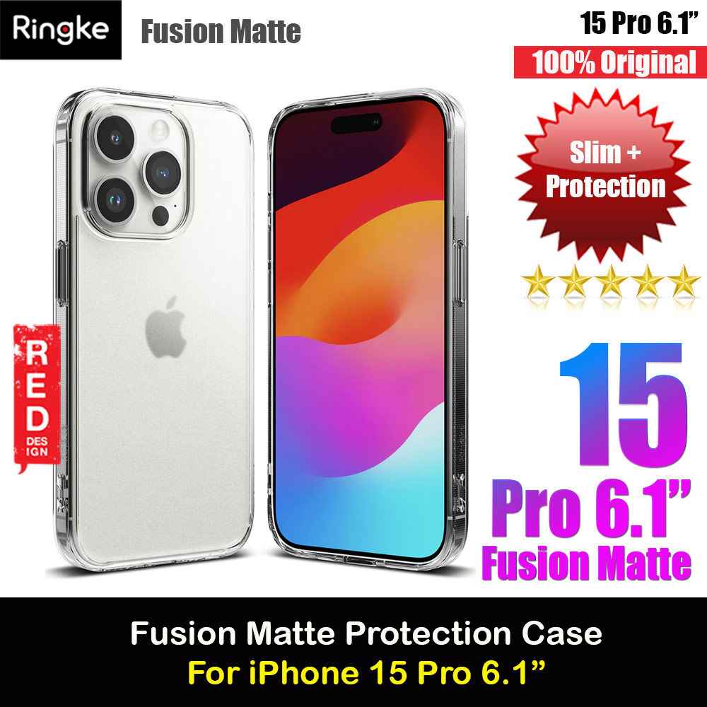 Ringke Fusion Slim Drop Protection Case for Apple iPhone 15 Pro 6.1 (Matte Clear)