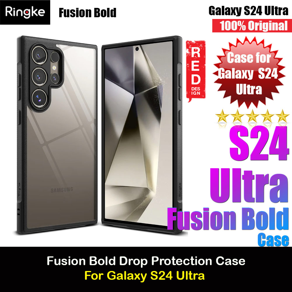Ringke Fusion Bold Drop Protection Case for Samsung Galaxy S24 Ultra 6.8 (Black)