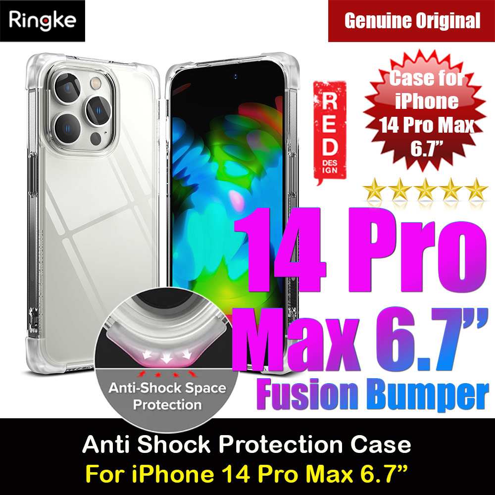 Ringke Fusion Bumper Corner Edge Drop Protection Case for iPhone 14 Pro Max 6.7 (Clear)