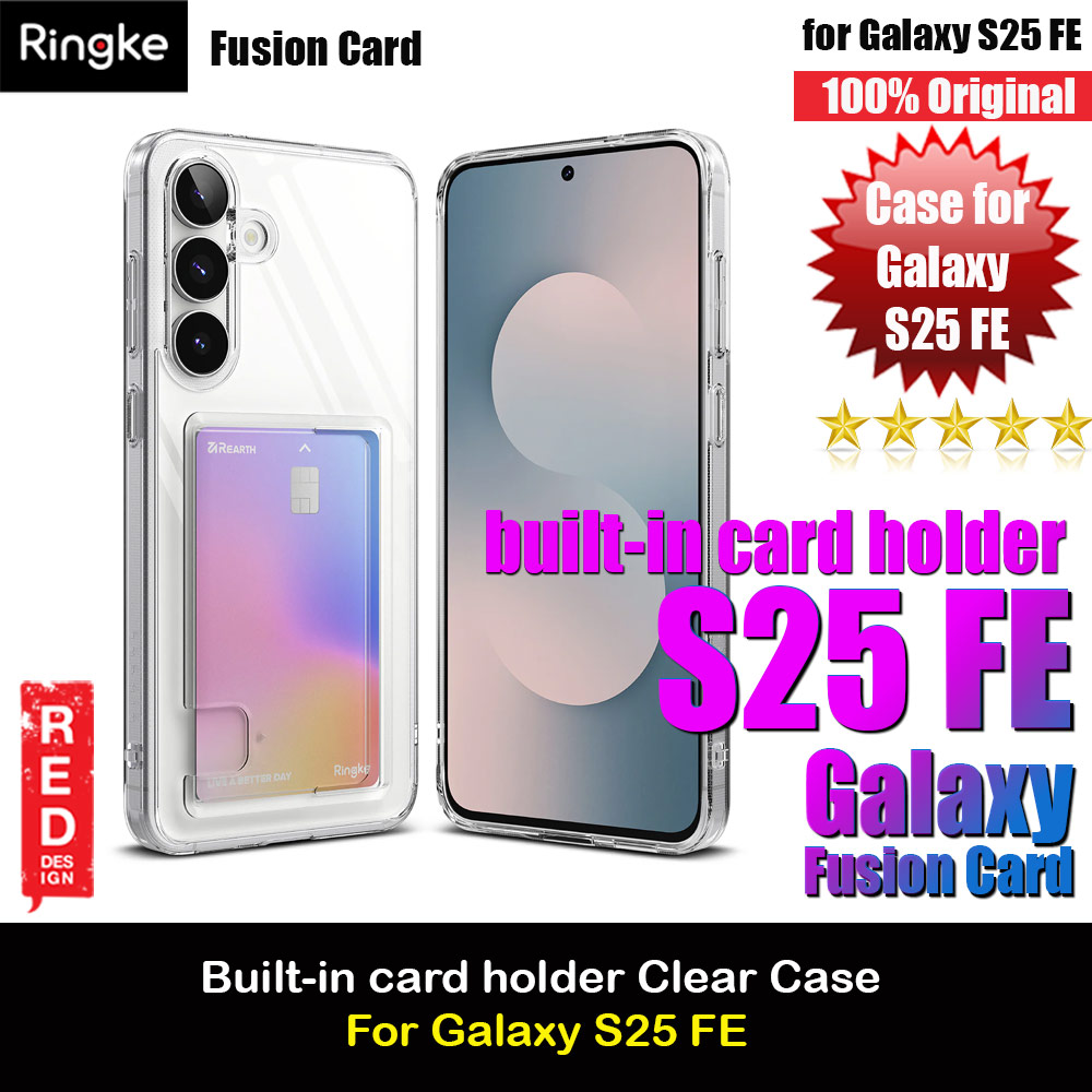 Ringke Fusion Card Holder Drop Protection Case for Galaxy S25 FE (Clear)